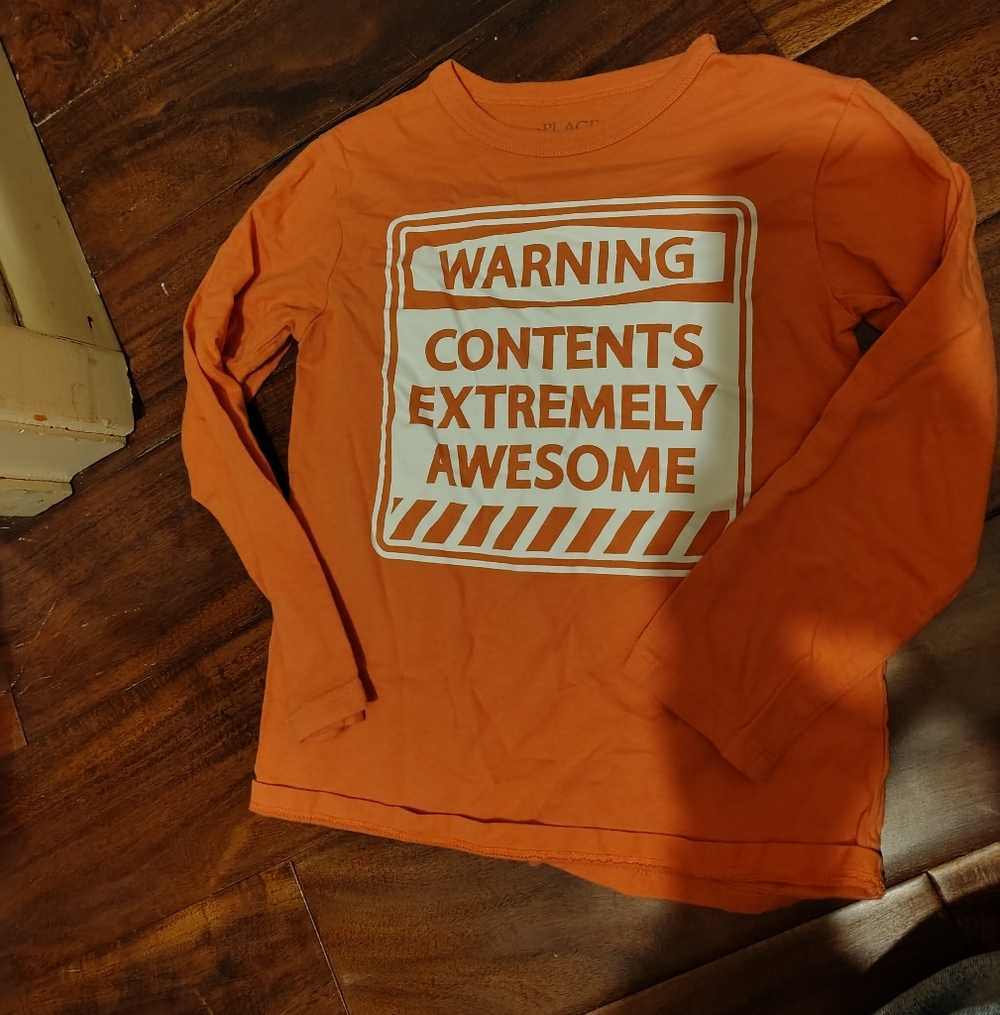 Orange Kids Long Sleeve Shirt